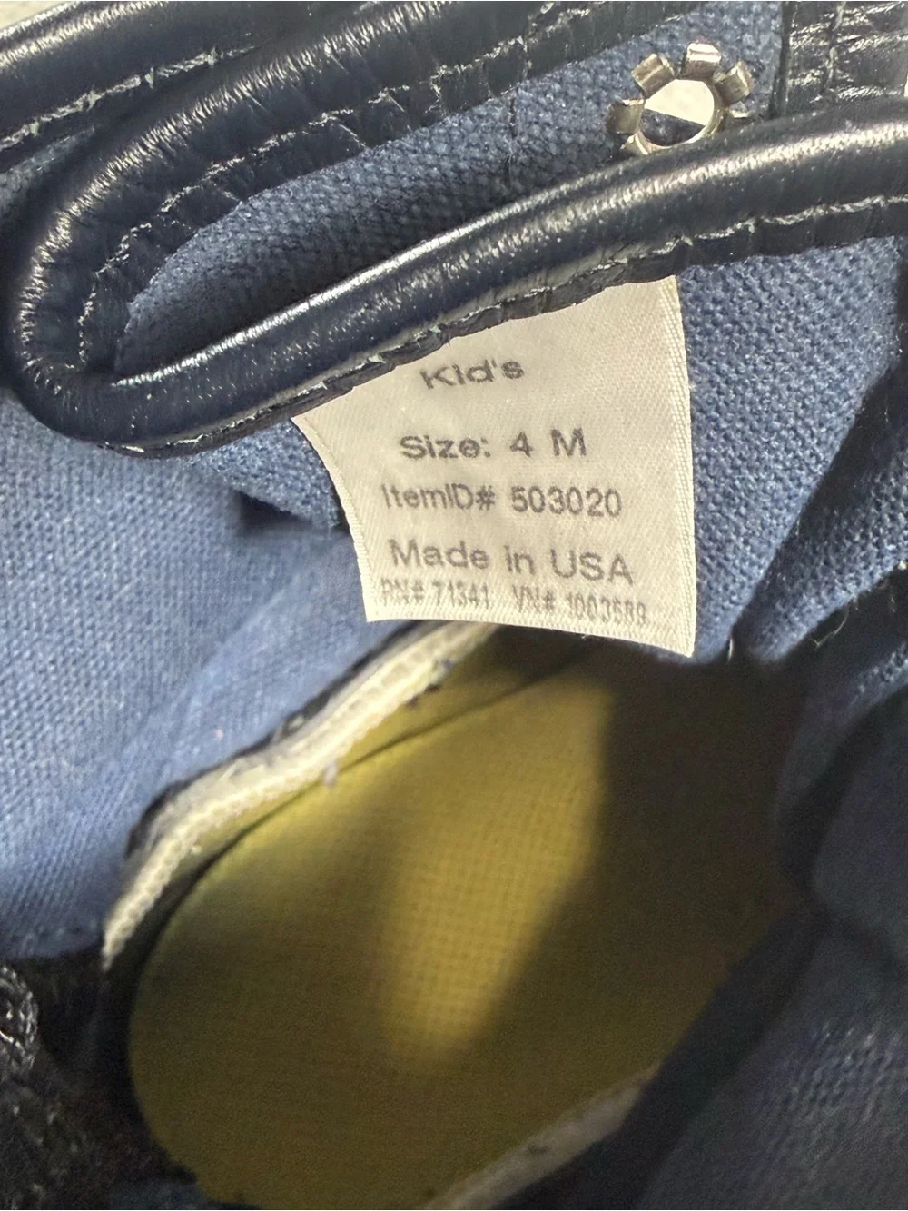 Vintage L.L. Bean Duck Boots Kids 4M USA Maine Navy Fit Womens 5.5-6 Rain